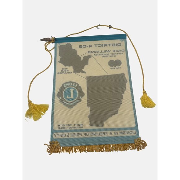 1979 / 1980 Lions Club International Banner Gold Counties California Nevada - Picture 4 of 4